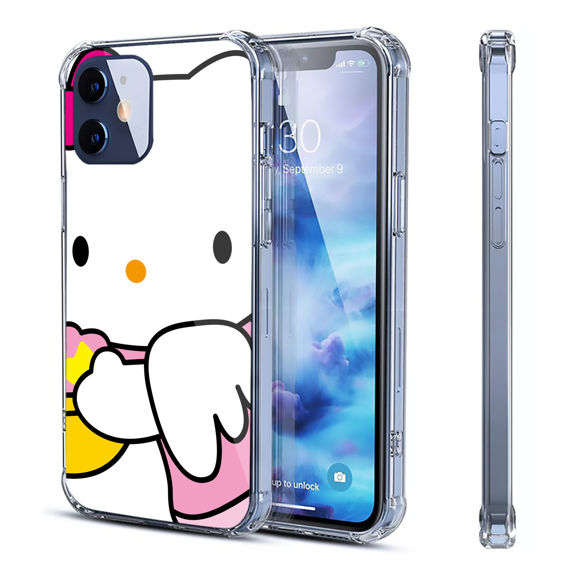 （画像用） Hello Kitty ハローキティ 【iPhone 12シリーズ対応】透明スマホケース（クリアソフトケース）